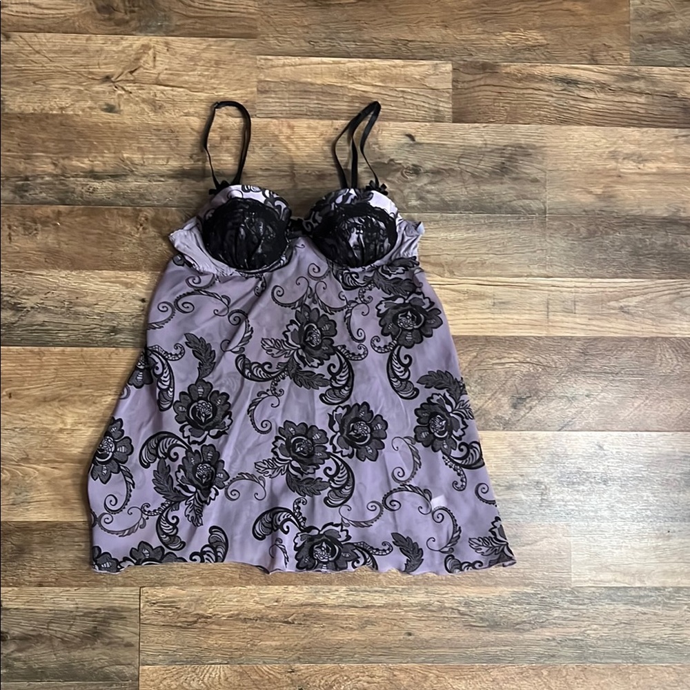 Apt. 9 Lavender and Black Lace Intimates